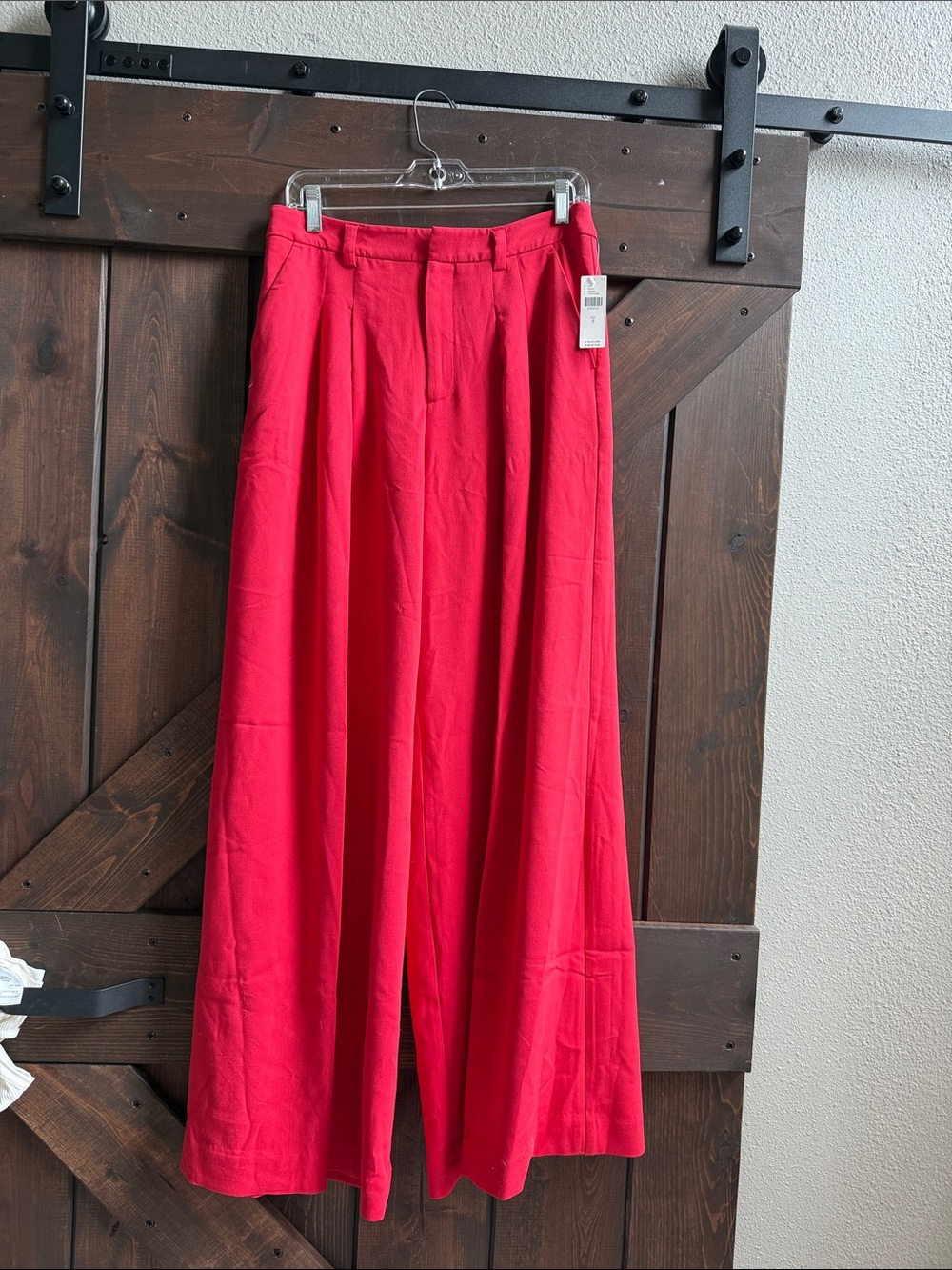 Anthropologie Wide-Leg Maxi Pants in Bright Pink